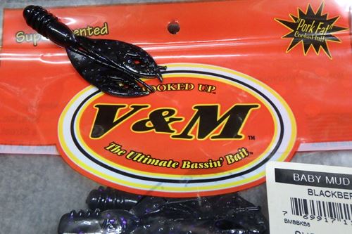 V&M Bait BABY MUD BUG#BLACBERRY